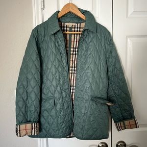 Authentic excellent condition blue (teal) quilted jacket - size large